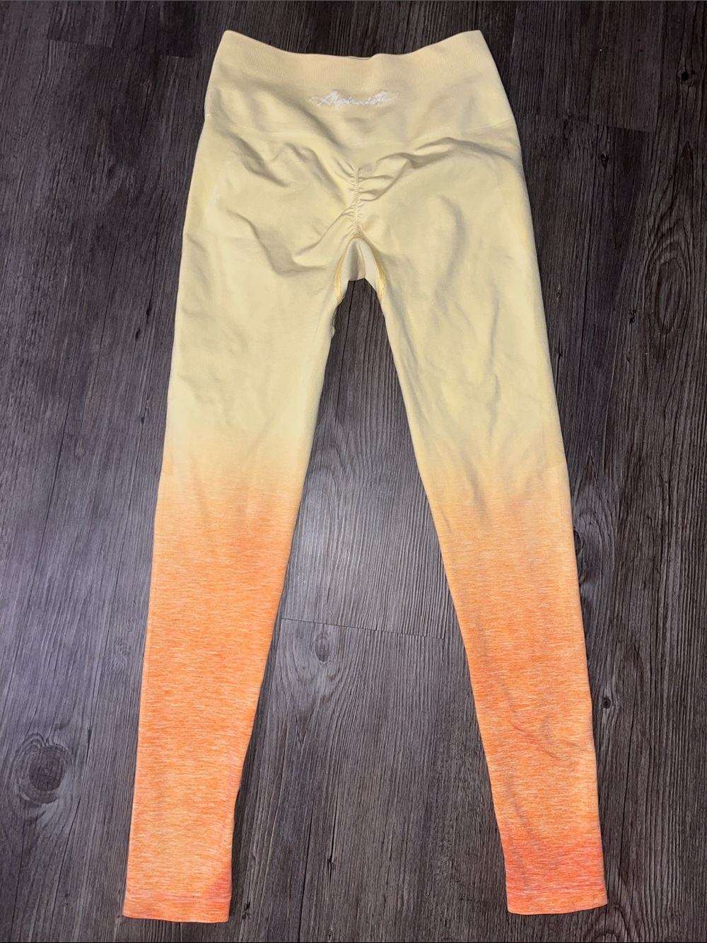 ALPHALETE Ombre Yellow to Orange Leggings